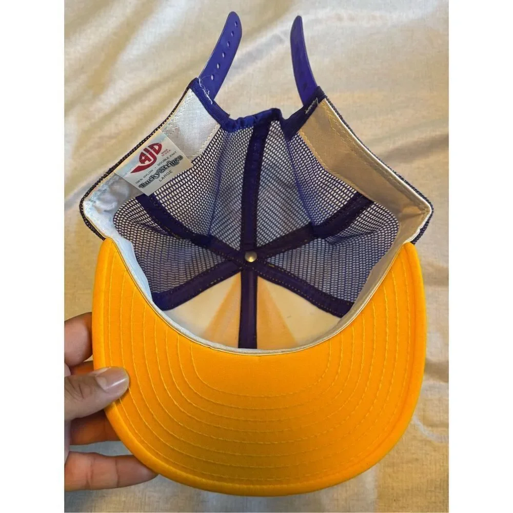 Minnesota Vikings Vintage AJD Lucky Stripes Mesh Snap Trucker Hat Cap